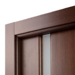 Arazzinni Grand 208 Interior Door in a Wenge Finish with Frosted Glass Strip 1