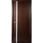 Arazzinni Grand 208 Interior Door in a Wenge Finish with Frosted Glass Strip