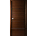 Arazzinni Mia Interior Door in a Wenge Finish with Silver Strips