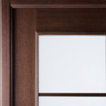 Arazzinni Modern Lux Interior Door in a Wenge Finish with Frosted Glass 2