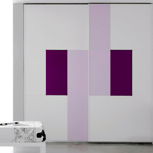 Aries Closet Door White Purple CSD 58 Acrylic Mdf