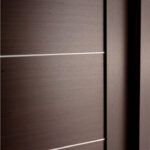 Arazzinni Maximum 201 Interior Door in a Wenge Finish with Aluminum Strips 2