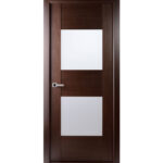 Arazzinni Maximum 204 Interior Door in a Wenge Finish with Frosted Glass Panels