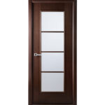 Arazzinni Modern Lux Interior Door in a Wenge Finish with Frosted Glass