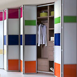 Aries bi – fold multicolor closet door 001