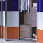 Aries bi – fold multicolor closet door 002